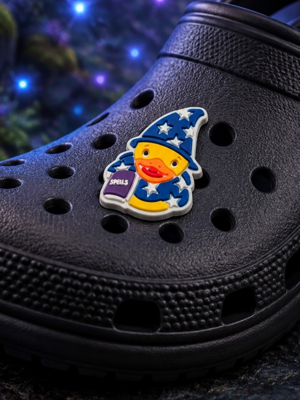 Wizard Yellow Duck Croc Shoe Charm Magic Star Rubber Ducky Fantasy Jibbitz Style